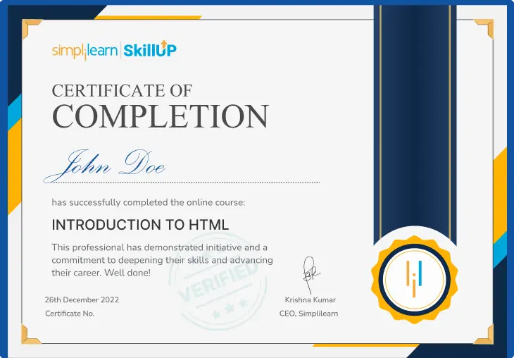 HTML Certification